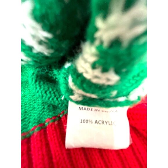 Simpler Womens Sweater Christmas Top Red/Green Multicolored Size M - Picture 4 of 5